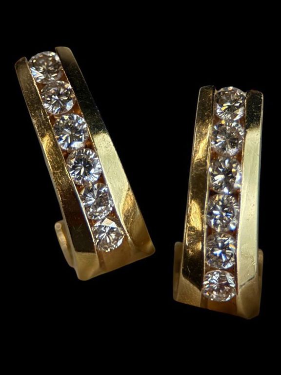 14k Gold Diamond Earrings