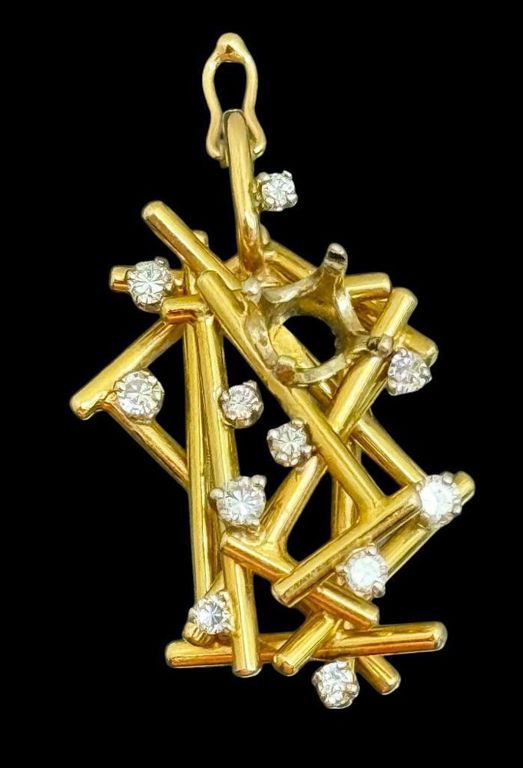 18k Gold Diamond Pendant