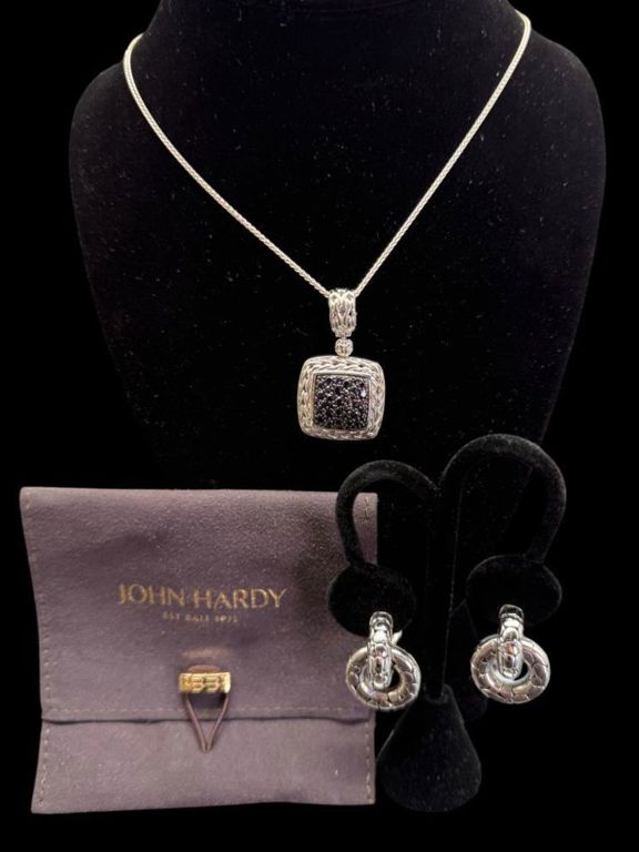 Sterling Pendant Necklace and Earrings