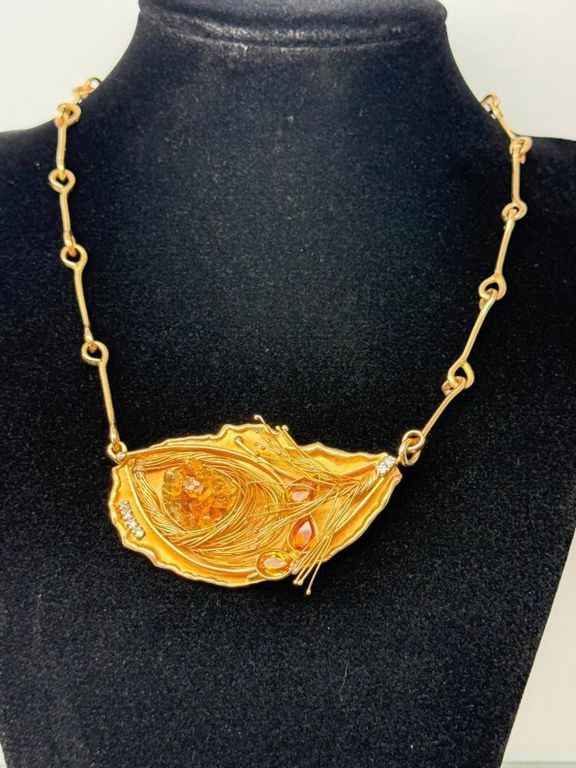 14k Gold Topaz Necklace