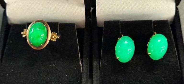 14k Gold Ring and Earrings