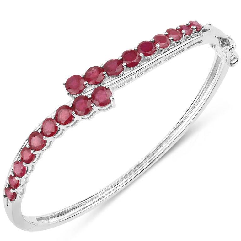 Sterling Silver Ruby Bracelet