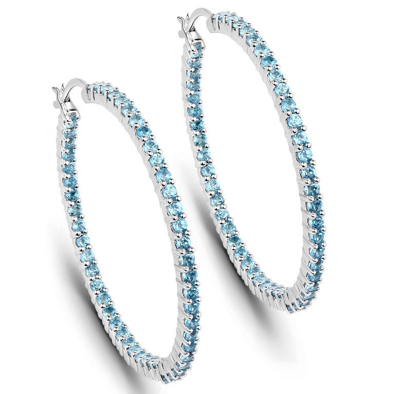 Sterling Silver Blue Topaz Earrings