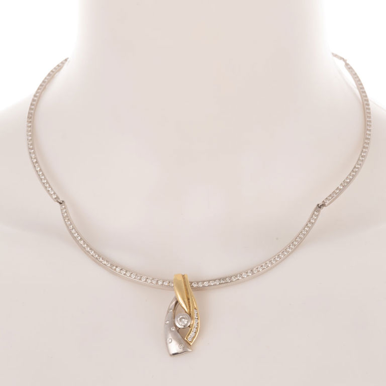 14k Gold Diamond Pendant Necklace