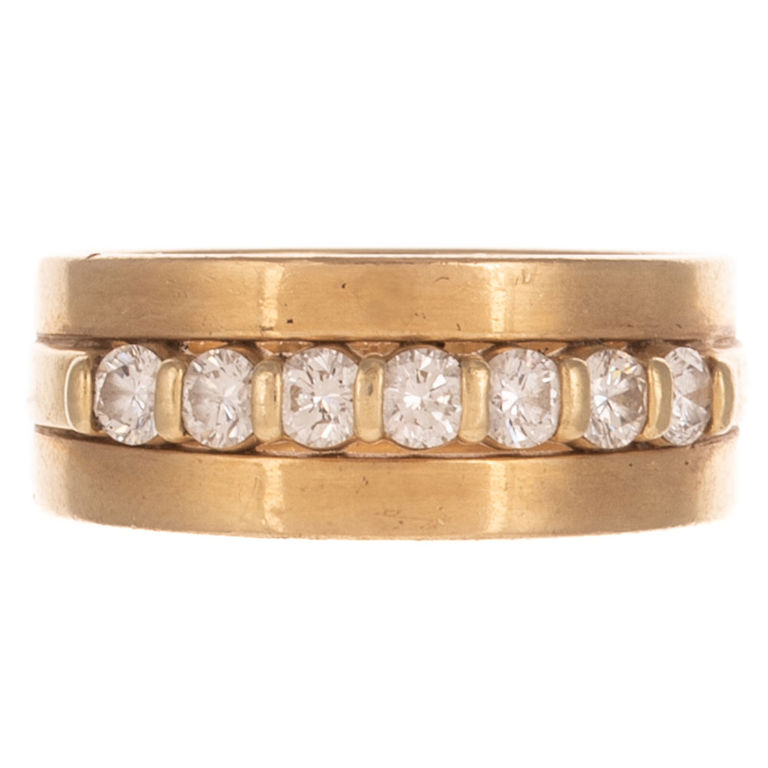18k Yellow Gold Diamond Band Ring