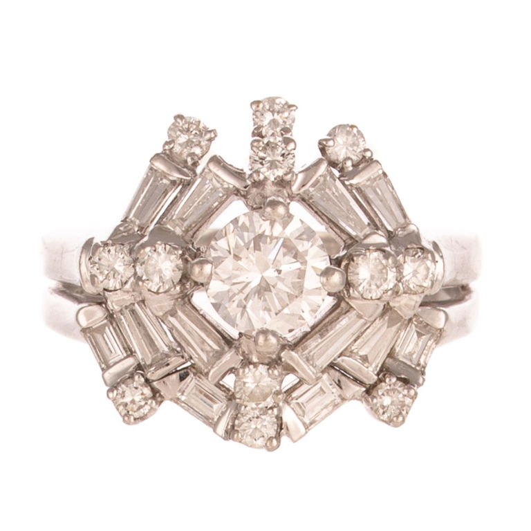 Platinum Diamond Cocktail Ring