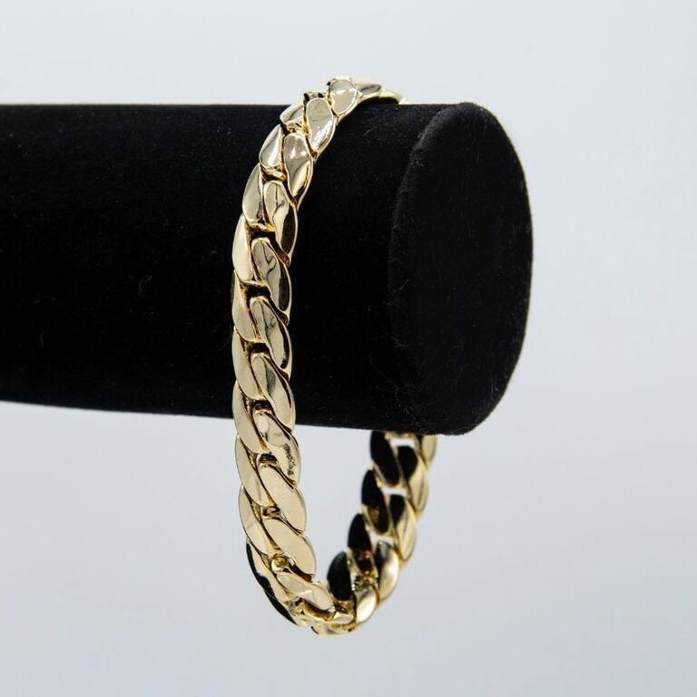 14k Gold Plated Cuban Link Bracelet