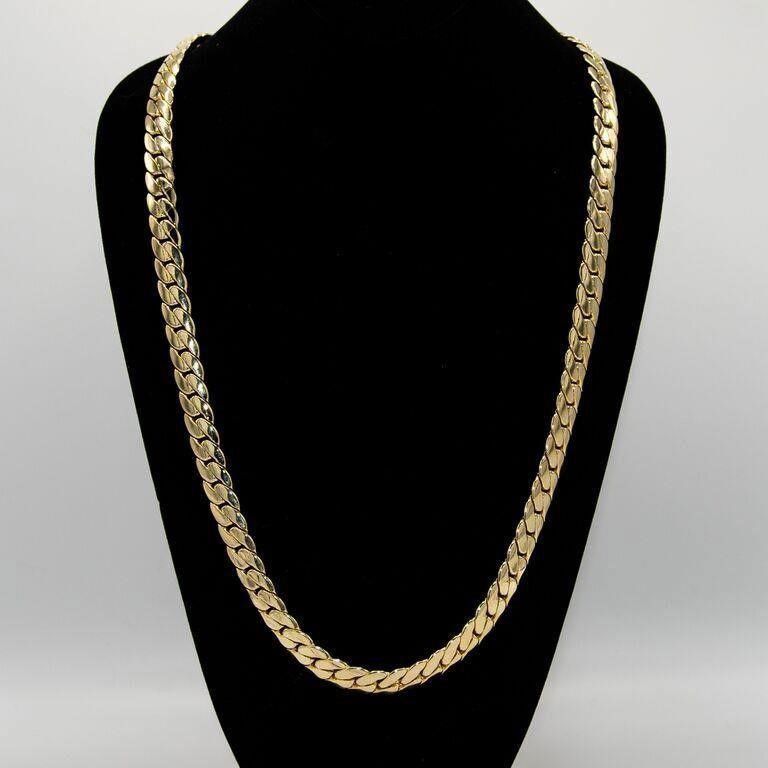 Gold Plated Italian Link Chain Necklace