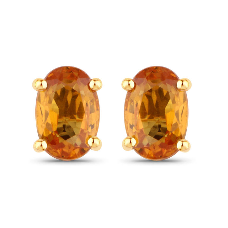 14k Yellow Gold Sapphire Earrings