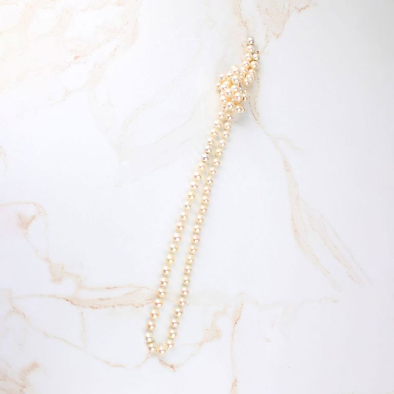 Pearl Necklace With 14k Yellow Gold Clasp