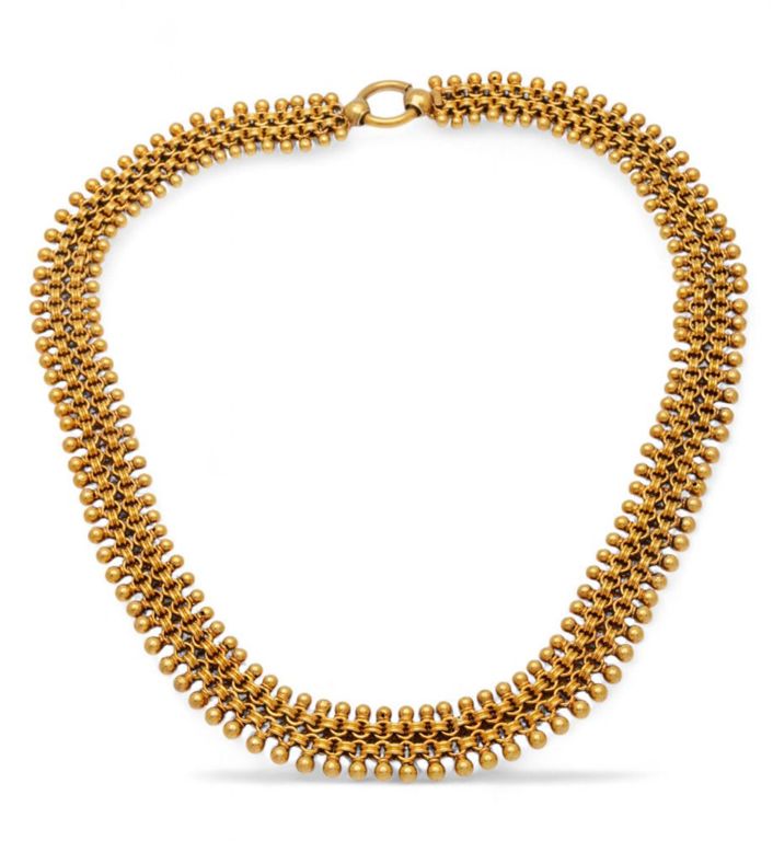 15k Yellow Gold Bead Necklace