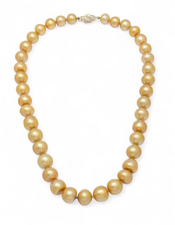 South Seas Pearl and Diamond Necklace