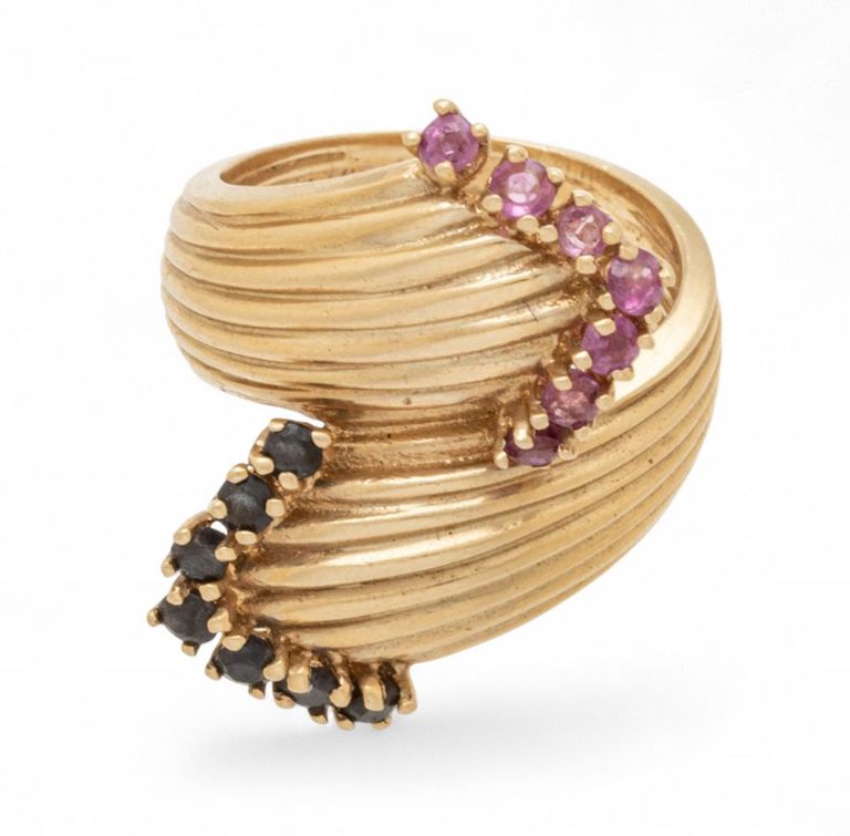 14k Yellow Gold Sapphire Ring