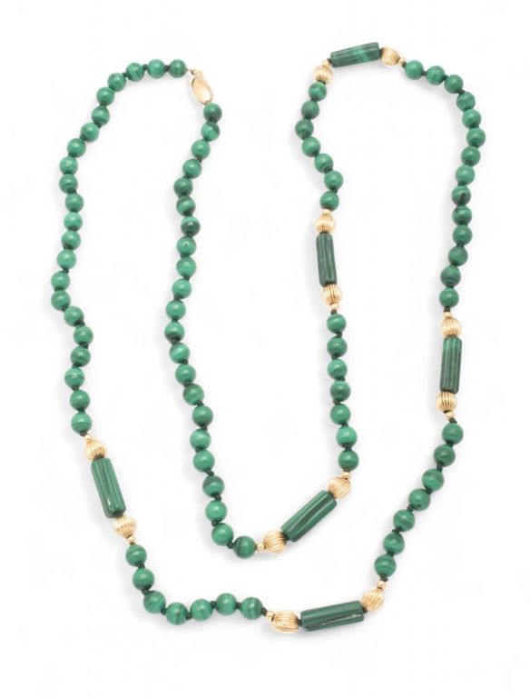 Malachite Bead Necklace
