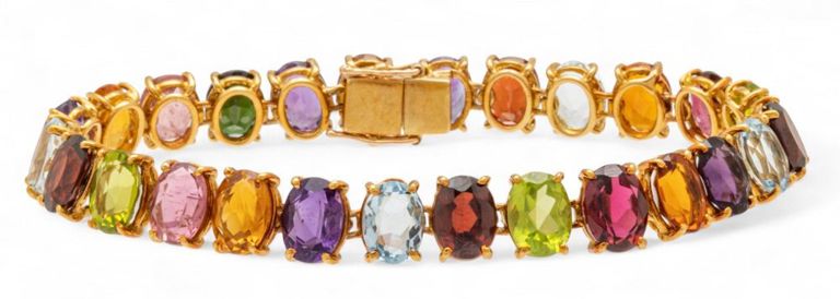 18k Yellow Gold Multi-Gem Bracelet