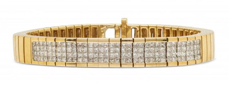 14k Yellow Gold Diamond Bracelet