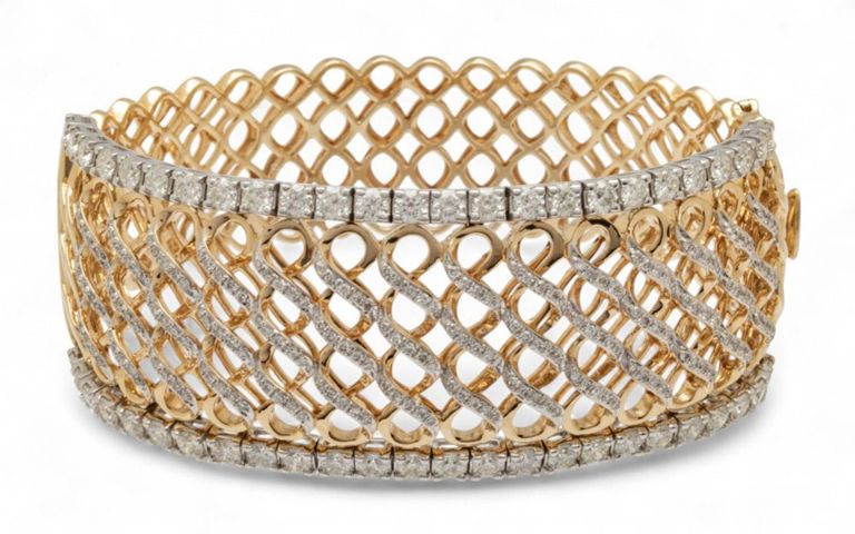 14k Yellow Gold Diamond Bracelet