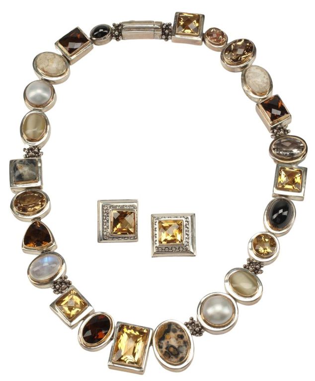 Sterling Silver Gemstone Jewelry Set