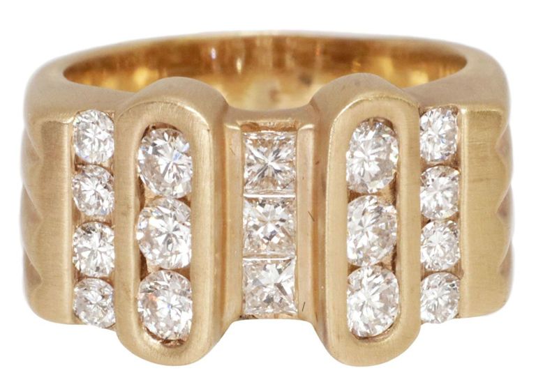 14k Yellow Gold Diamond Ring