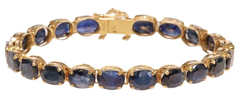 18k Gold Sapphire Bracelet