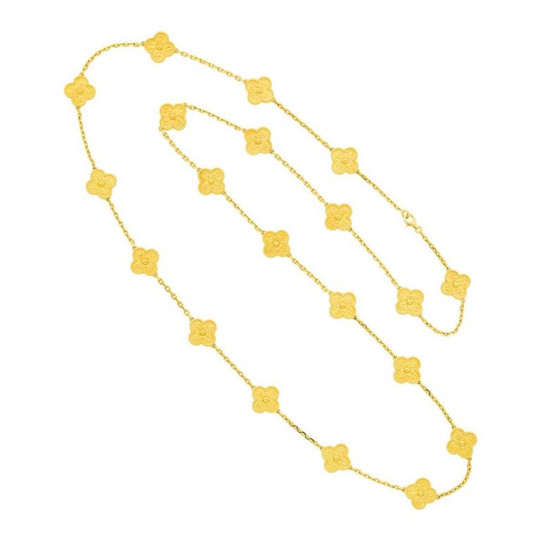 18k Gold Alhambra Chain Necklace