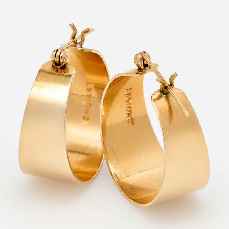 14k Yellow Gold Hoop Earrings