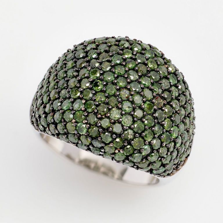 10k White Gold Diamond Dome Ring