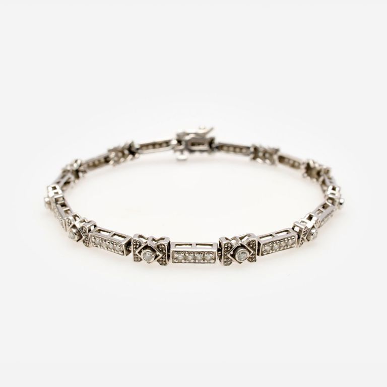 14k White Gold Diamond Bracelet