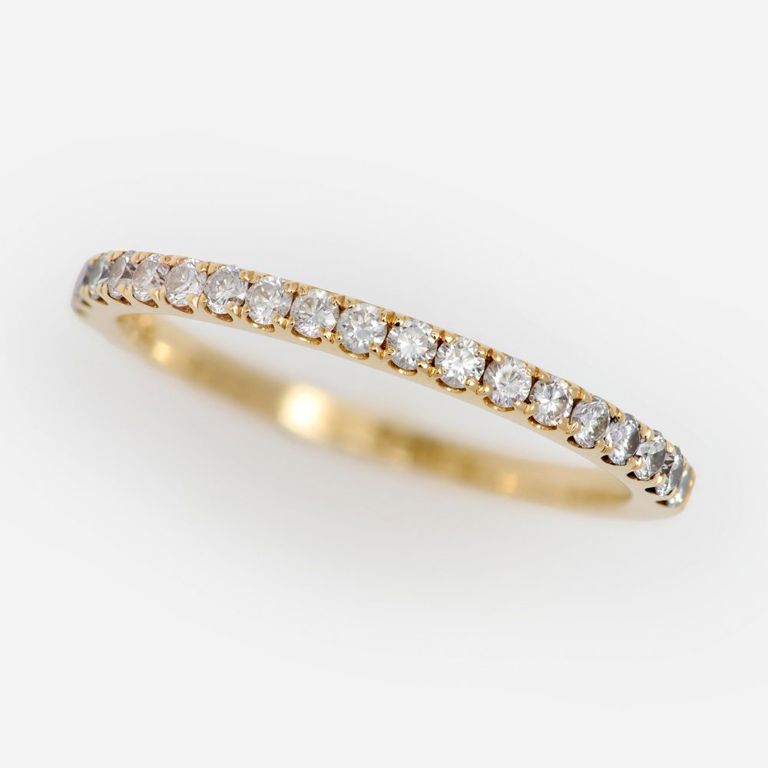 14k Yellow Gold Diamond Half Eternity Ring