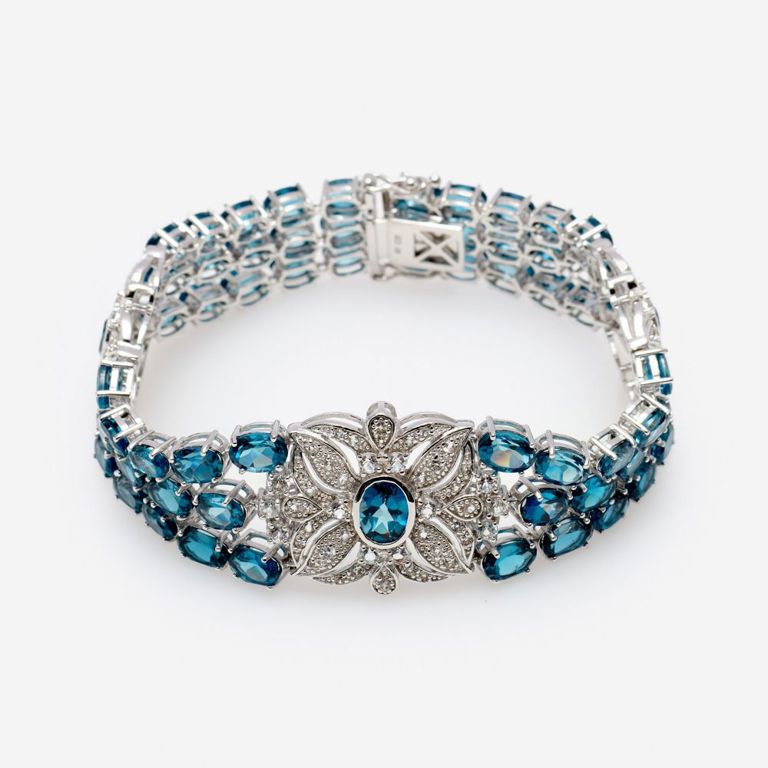 Sterling Silver Topaz Bracelet