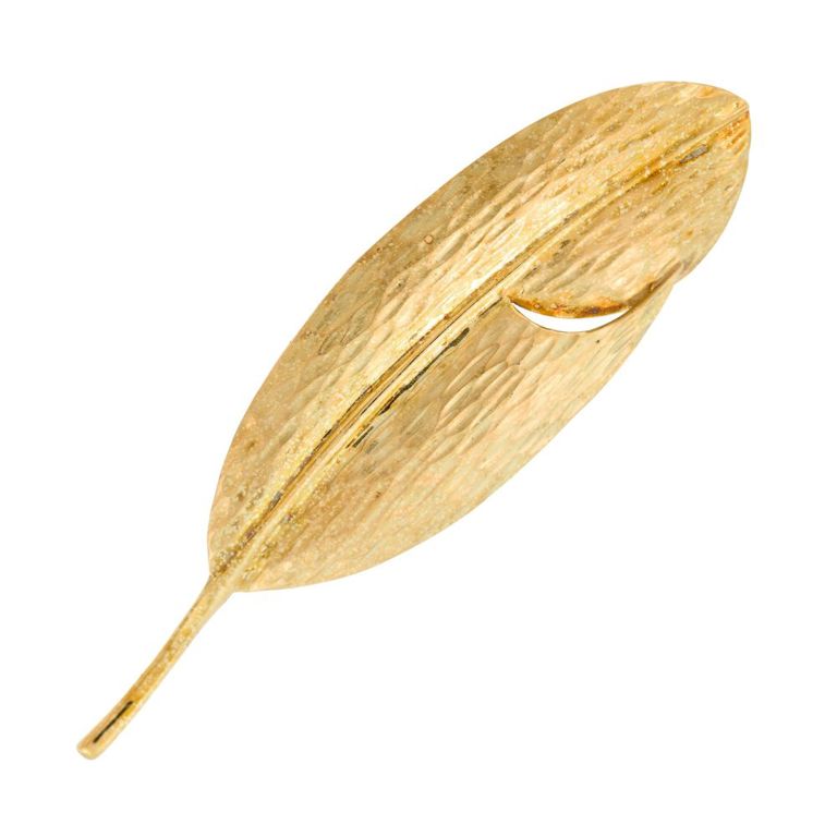 18k Gold Leaf Pin