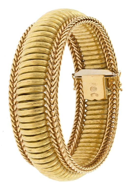 18k Yellow Gold Flexible Bracelet