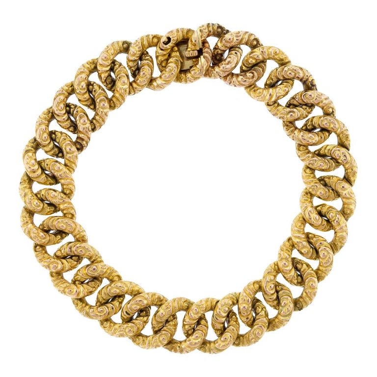 18k Gold Victorian Curb Bracelet