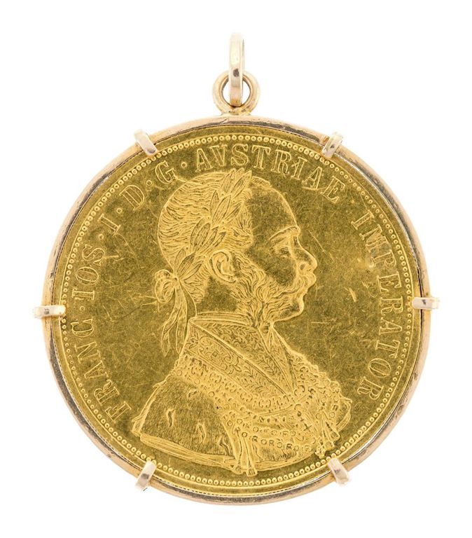 14k Yellow Gold Coin Pendant