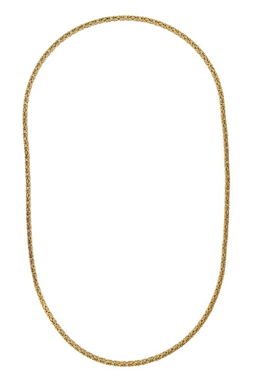 18k Yellow Gold Byzantine Chain Necklace