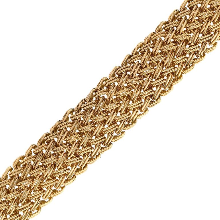 14k Yellow Gold Woven Bracelet