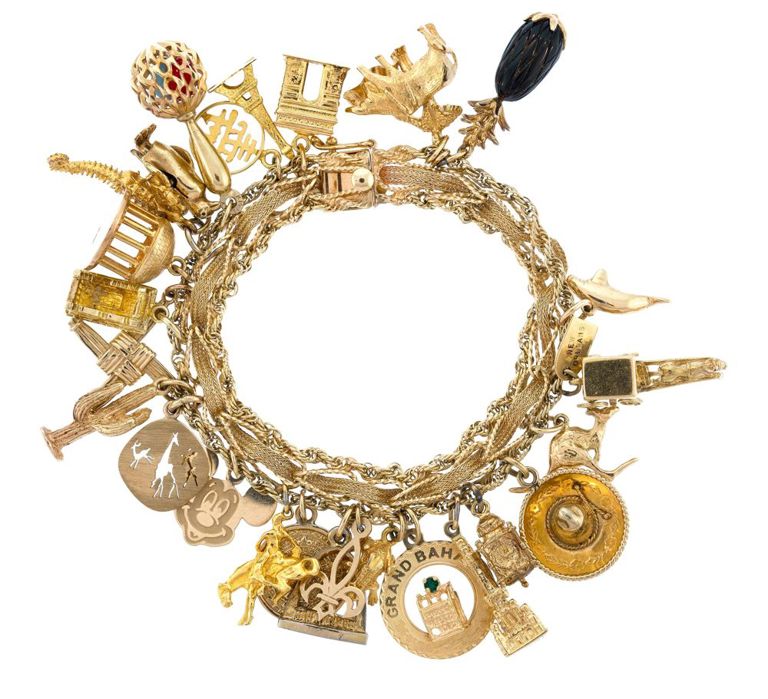 14k Yellow Gold Charm Bracelet