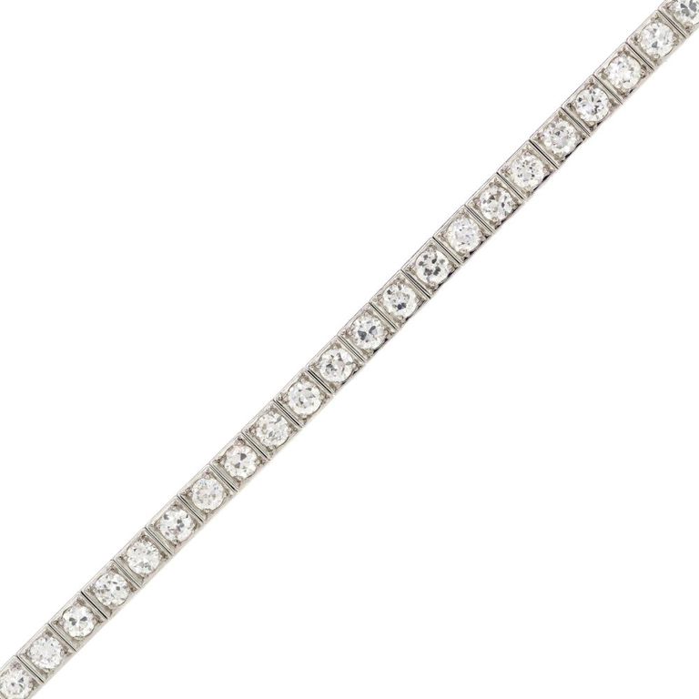 Platinum Diamond Line Bracelet