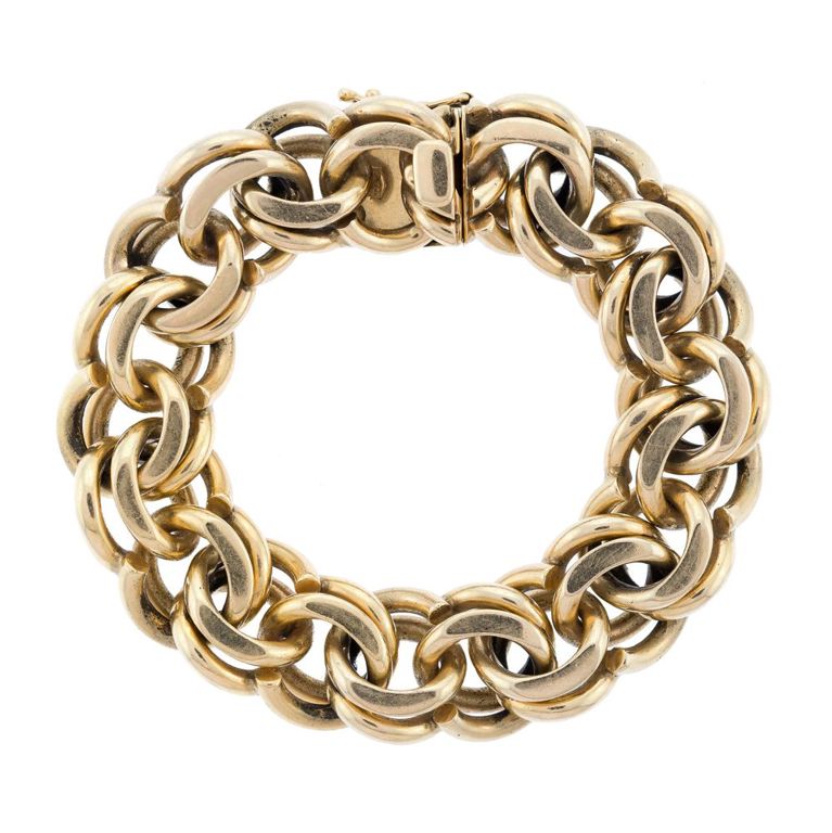 Vintage 14k Yellow Gold Link Bracelet