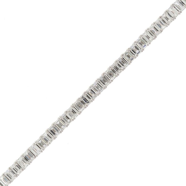 Platinum Diamond Line Bracelet