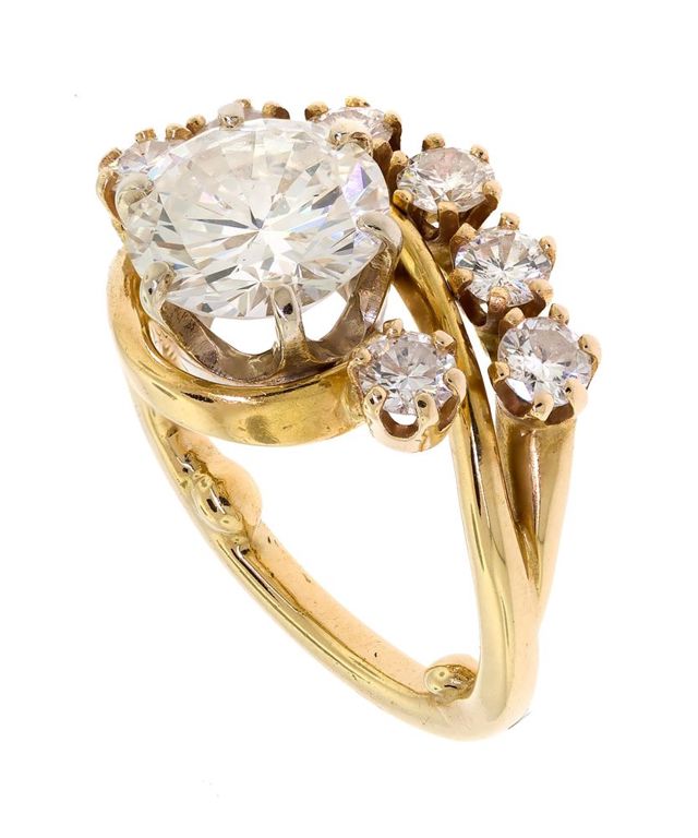 14k Yellow Gold Diamond Ring