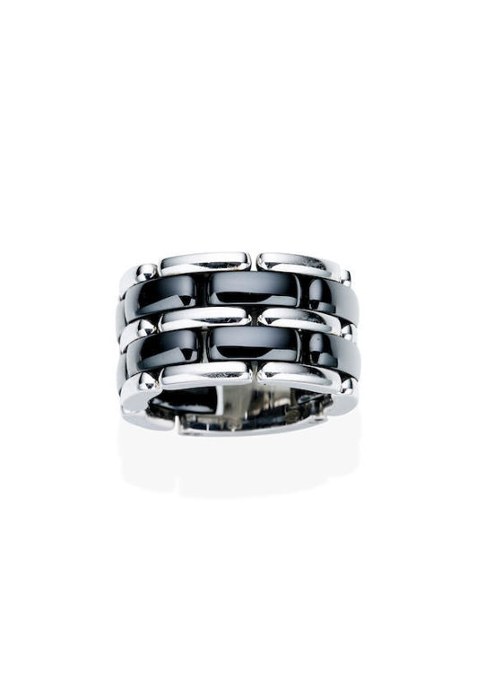 Ceramic and White Gold Ring