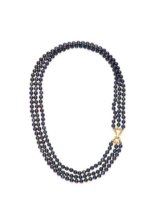Cultured Pearl Three-Strand Necklace