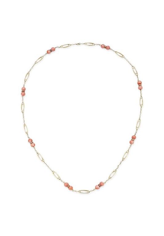 9k Gold and Coral Necklace