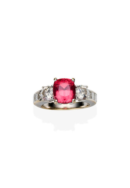 18k Gold Topaz and Diamond Ring