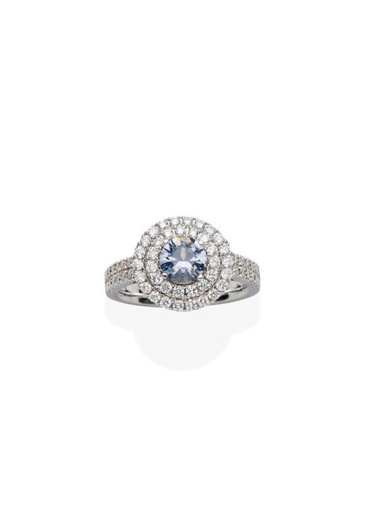 18k Gold Spinel and Diamond Ring