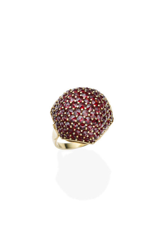 21k Gold and Garnet Ring