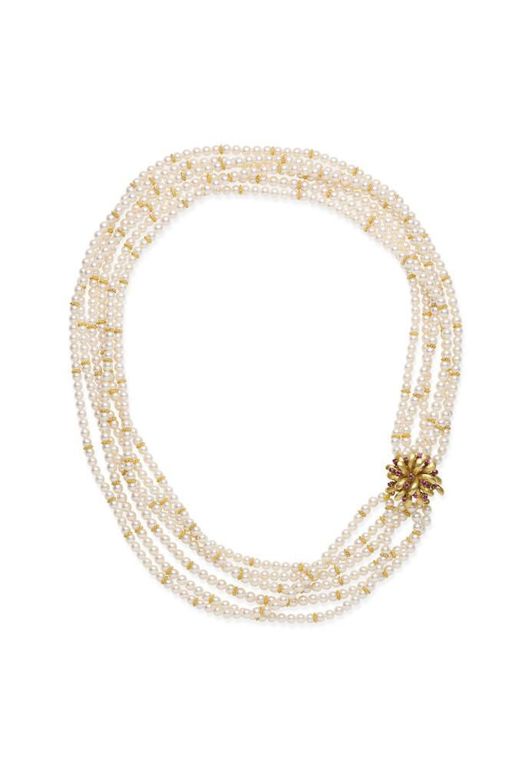 Pearl and Ruby Necklace