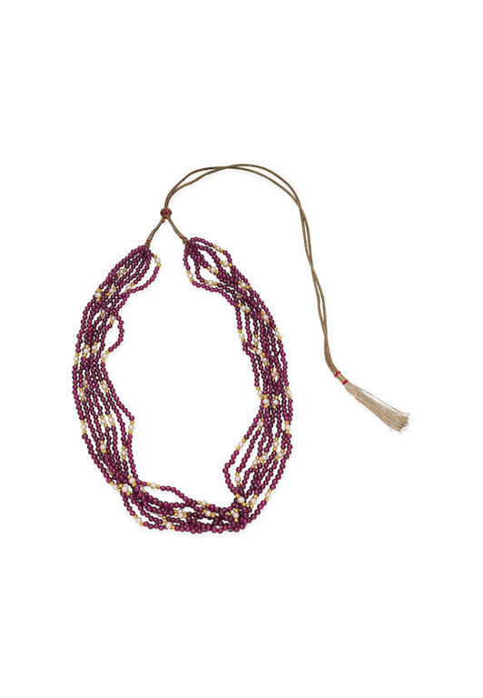 Garnet and Pearl Necklace