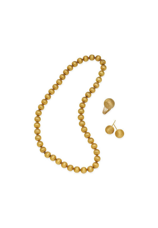Gold Bead Jewelry Set